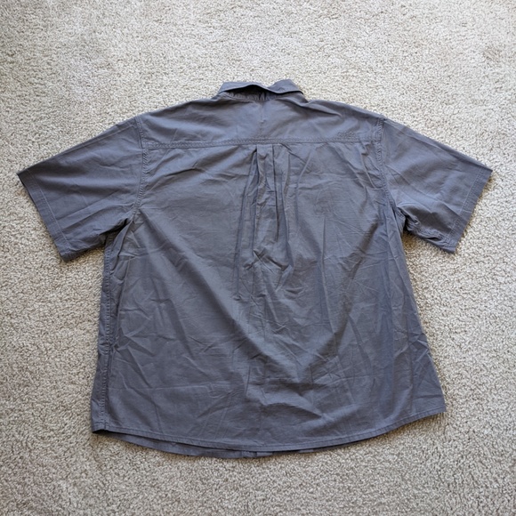 Cabela's Button Up Short Sleeve Shirt Men's XXL Gray - Picture 4 of 10